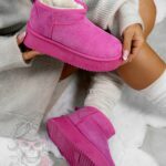 Śniegowce zamszowe Madam Wobbi fuksja