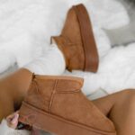 Śniegowce zamszowe Madam Wobbi karmelowe