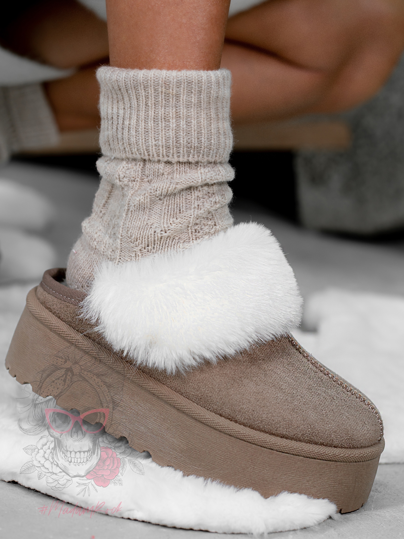 Śniegowce odkryte Madam Gosh cappuccino