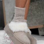 Śniegowce odkryte Madam Gosh beżowe