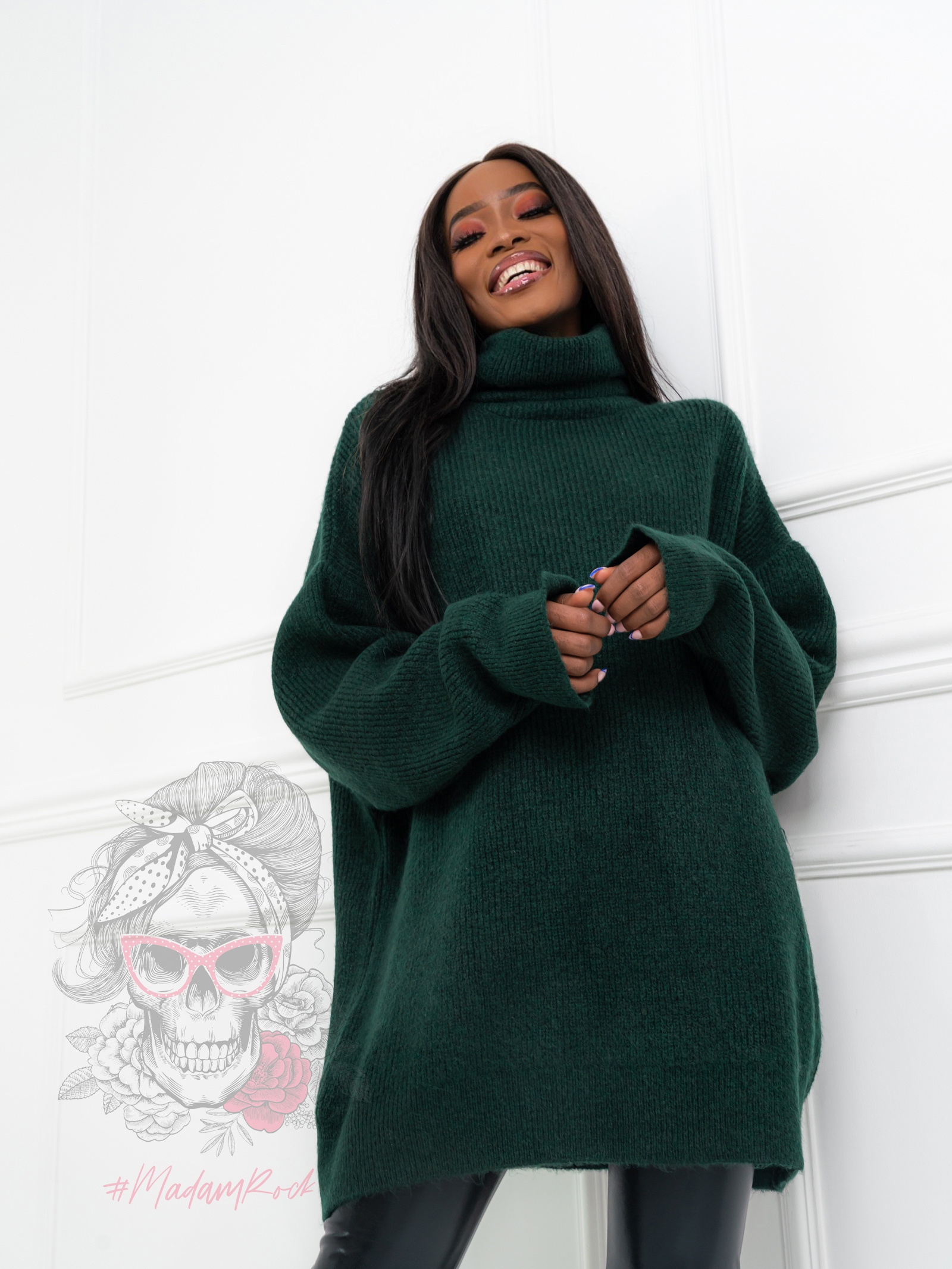 Sweter Haat butelowa zieleń Sweter Haat butelowa zieleń