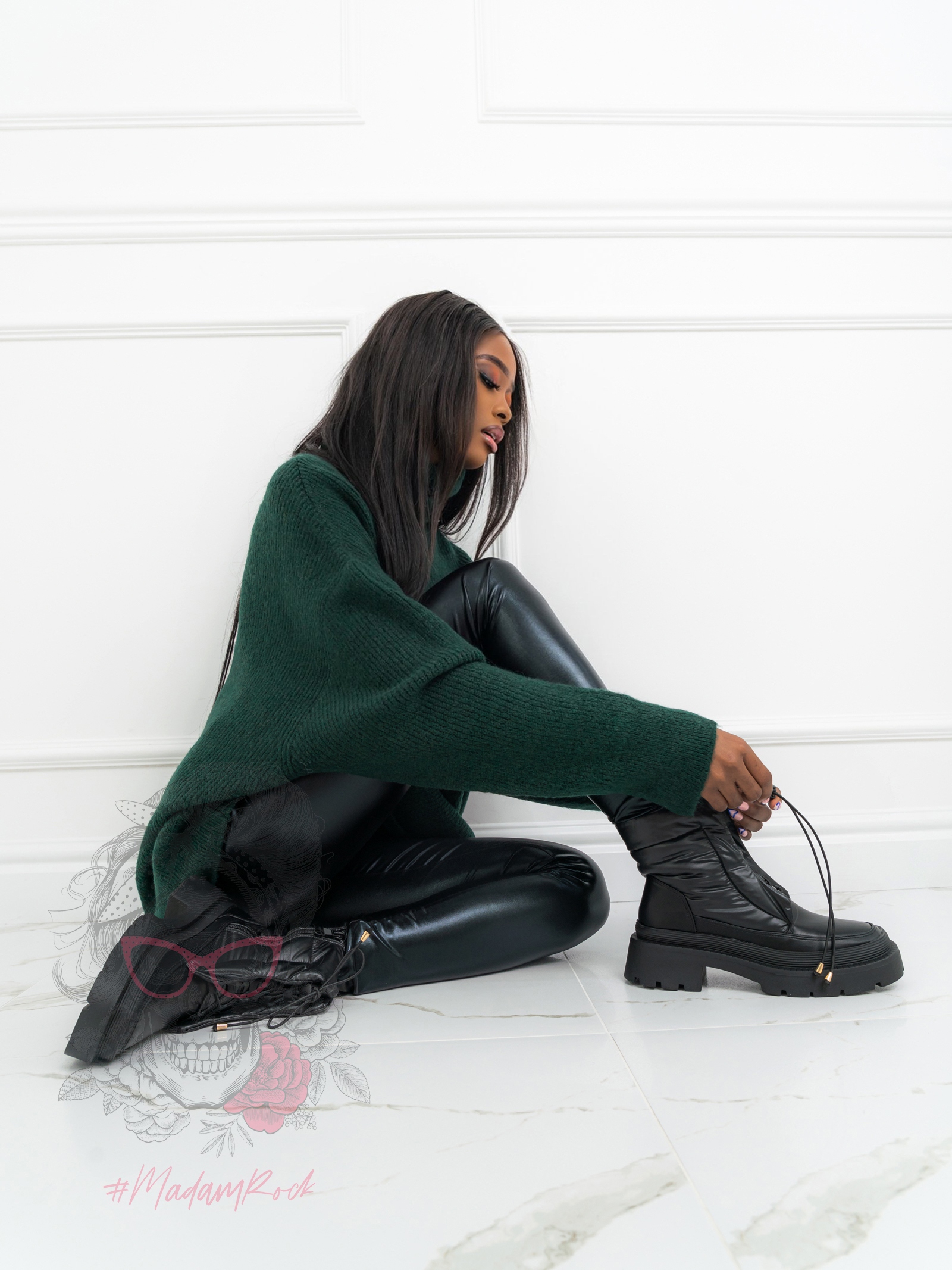 Sweter Haat butelowa zieleń Sweter Haat butelowa zieleń