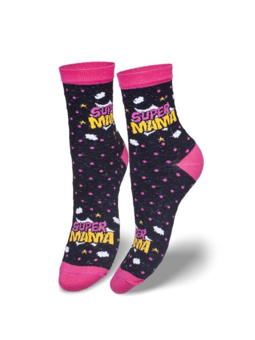Skarpetki damskie Super Mama czarne