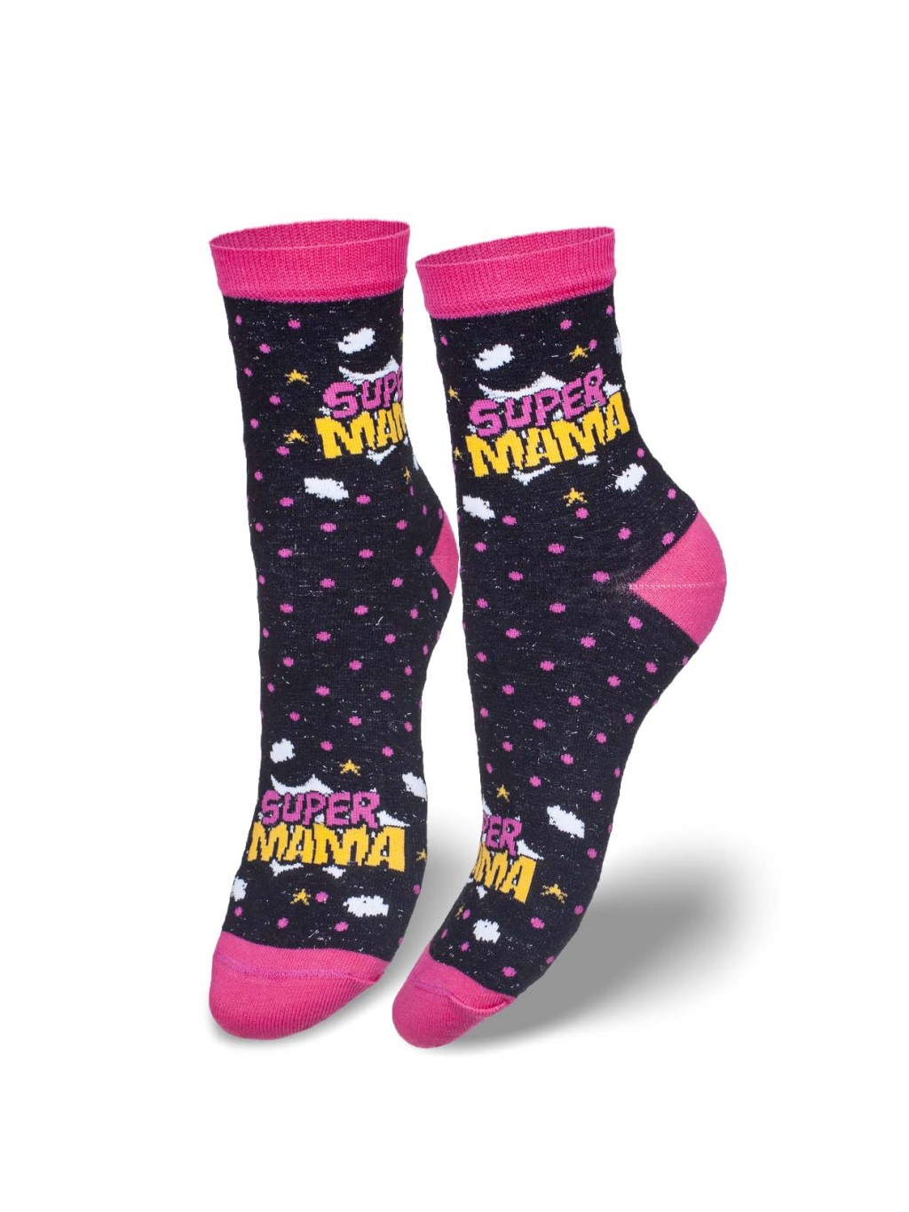 Skarpetki damskie Super Mama czarne