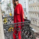 Komplet elegancki Lejdi czerwony