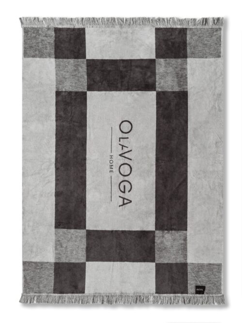 Koc w kratkę London Ola Voga szary 150x200cm