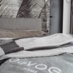 Koc w kratkę London Ola Voga szary 150x200cm