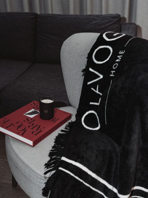 Koc bawełniany Milano Ola Voga czarny 150x200cm