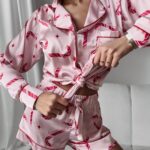 Piżama damska świąteczna Candy Canes Ola Voga j.róż