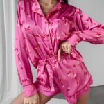 Piżama damska świąteczna Candy Canes Ola Voga c.róż