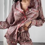 Piżama damska klasyczna Christmas Time Ola Voga c.beż