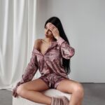 Piżama damska klasyczna Christmas Time Ola Voga c.beż