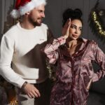 Piżama damska klasyczna Christmas Time Ola Voga c.beż