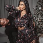 Piżama damska klasyczna Christmas Time Ola Voga czarna