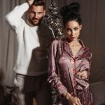 Piżama damska klasyczna Christmas Time Ola Voga c.beż