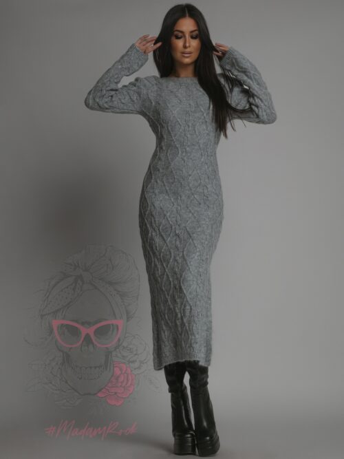 Sukienka sweterkowa Jotela szara