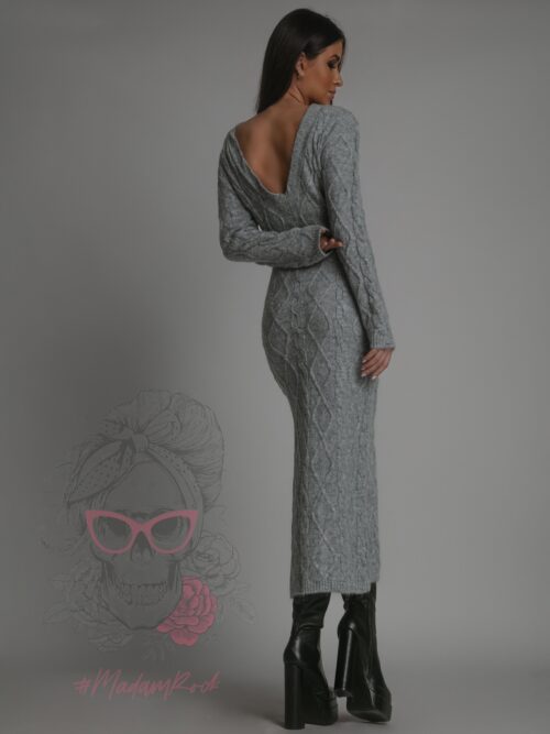 Sukienka sweterkowa Jotela szara