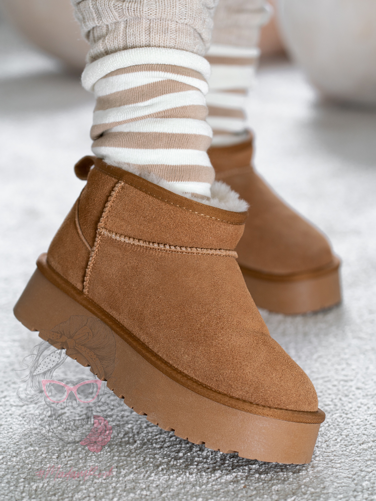 Śniegowce naturalne Madam Molly karmelowe Śniegowce naturalne Madam Molly karmelowe