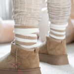 Śniegowce zamszowe Madam Wobbi beżowe