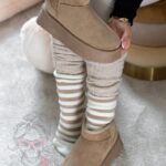 Śniegowce zamszowe Madam Wobbi beżowe