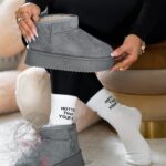 Śniegowce zamszowe Madam Wobbi szare