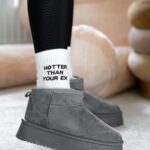 Śniegowce zamszowe Madam Wobbi szare