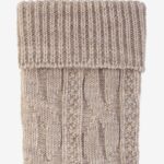 Podkolanówki BABUNI ciepłe z wełną beż melanż