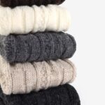 Podkolanówki BABUNI ciepłe z wełną brąz melanż