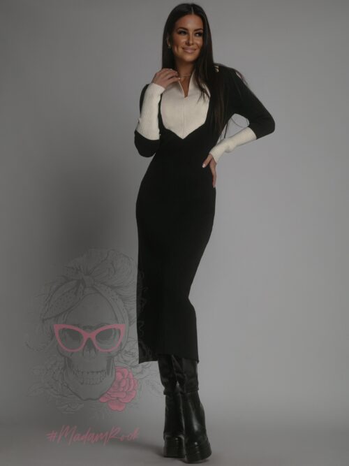 Sukienka dzianinowa Sintelo czarna