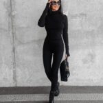 Legginsy gładkie modelujące Alix Ola Voga czarne