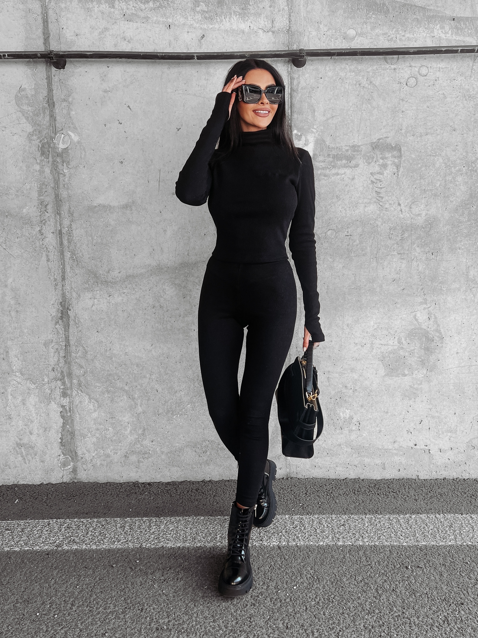 Legginsy gładkie modelujące Alix Ola Voga czarne