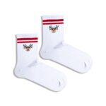 Skarpety świąteczne dziecięce z reniferem białe
