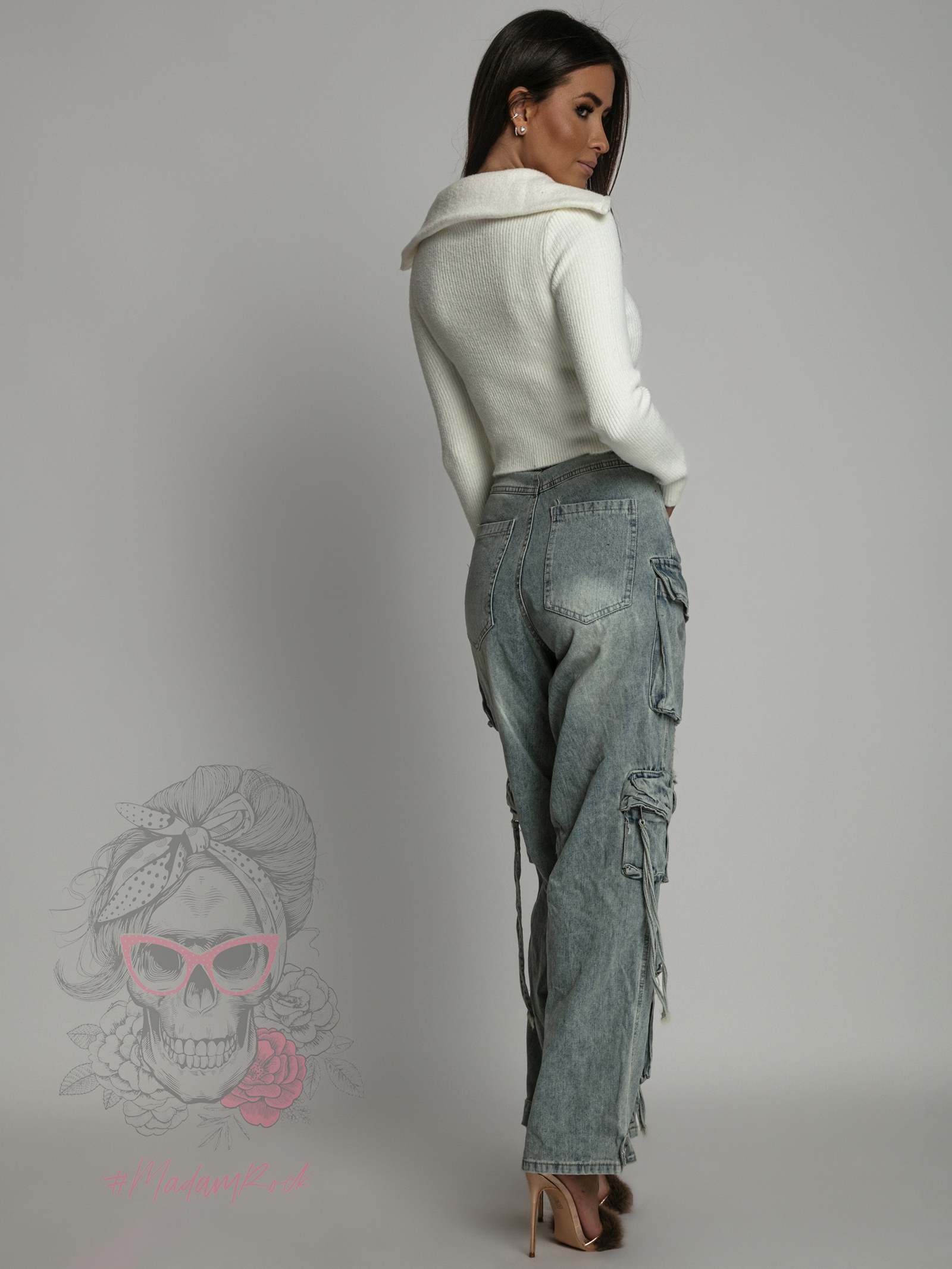 Sweterek moherowy Alija ecru