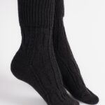 Skarpety damskie ciepłe z wełną czarne