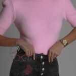 Spodnie jeansowe slim fit Boise Ola Voga czarne