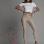 Top basic krótki t-shirt Diti biały