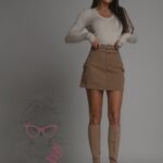 Sweterek cienki Wedo beżowy melanż