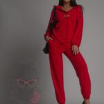 Komplet dresowy Laki Obedo czerwony