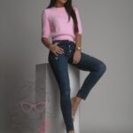 Moherowy sweterek Pipis cukierkowy róż