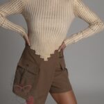 Bluzka półgolf metaliczny Hopps złoty