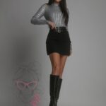 Bluzka półgolf z wycięciami Apost srebrny