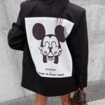 Marynarka damska z nadrukiem miki Molis Ola Voga czarna