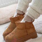 Śniegowce zamszowe Madam Wobbi III karmelowe