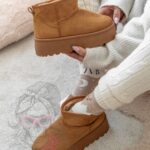 Śniegowce zamszowe Madam Wobbi III karmelowe