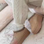 Śniegowce odkryte Madam Gobby c. beżowe