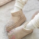 Śniegowce zamszowe Madam Wobbi j.beżowe