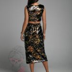 Komplet cekinowy NB Camaleo złoto-zielony