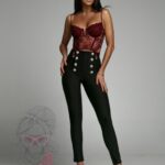 Gorset / top koronkowy Sensuelo bordowy