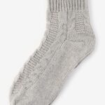 Skarpetki plecione bawełniane 100DEN szare