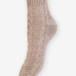 Skarpetki plecione bawełniane 100DEN cappuccino